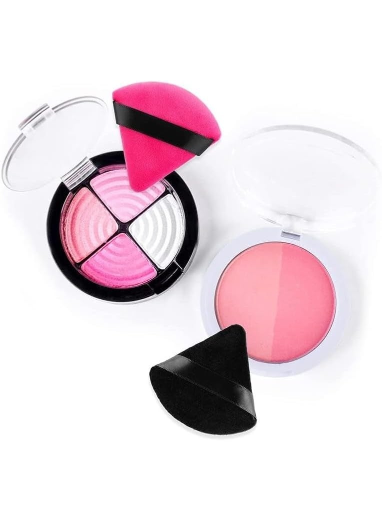 6Pcs Multicolor Triangular Face Powder Puff Set – Ultra-Soft Cosmetic Sponges for Contour, Eye Area & Hard-to-Reach Corners - Image 4